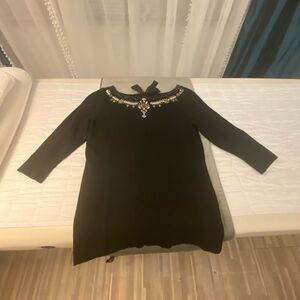 White House Black market jewelled pullover, M